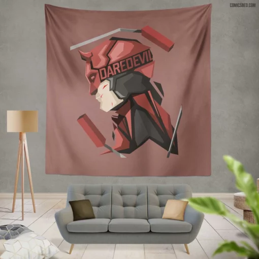 Marvel Daredevil Guardian of the Night Comic Wall Tapestry