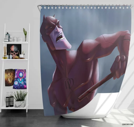 Marvel Daredevil Silent Guardian Saga Comic Shower Curtain