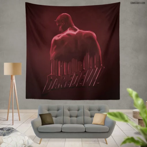 Marvel Daredevil The Red Suit Avenger Comic Wall Tapestry