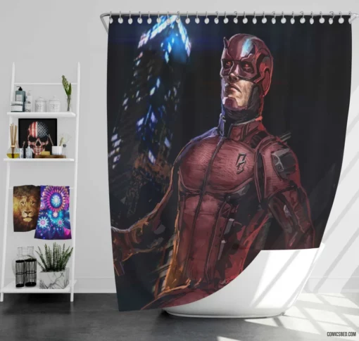 Marvel Daredevil Urban Vigilante Chronicles Comic Shower Curtain