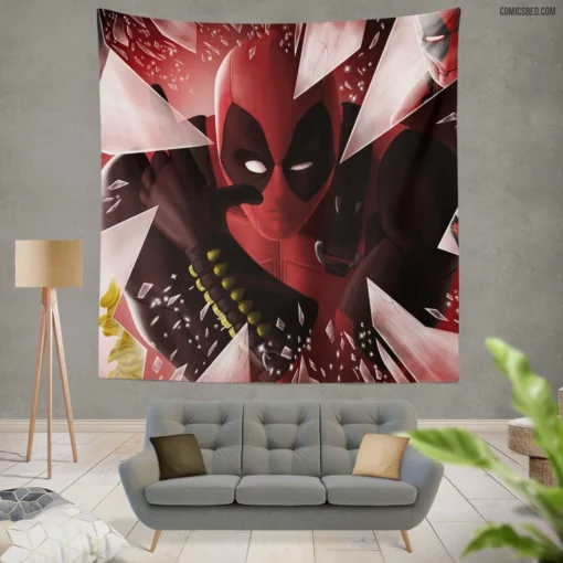 Marvel Deadpool Breaking Boundaries Comic Wall Tapestry