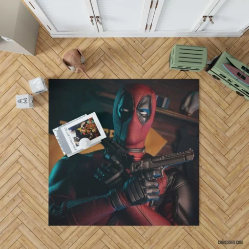 Marvel Deadpool Figurine Collector Merc Comic Rug