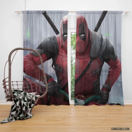 Marvel Deadpool Unleashing Chaos Comic Curtain