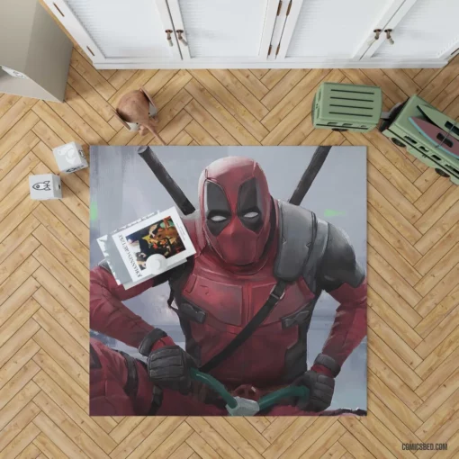 Marvel Deadpool Unleashing Chaos Comic Rug