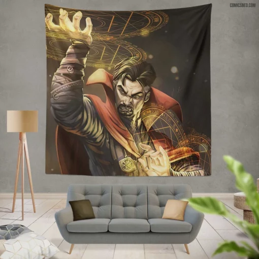 Marvel Doctor Strange Sorcery Unleashed Comic Wall Tapestry