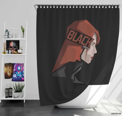 Marvel Espionage The Black Widow Comic Shower Curtain