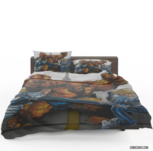 Marvel Fantastic Four Invisible Woman Thing Comic Bedding Set