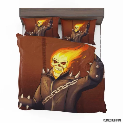 Marvel Fiery Avenger Ghost Rider Chronicles Comic Bedding Set 1