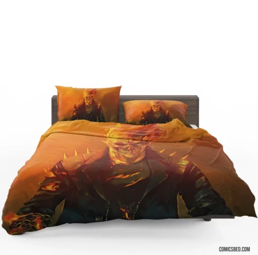 Marvel Flame Skull Ghost Rider Chronicles Comic Bedding Set