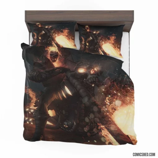 Marvel Flaming Vigilante Ghost Rider Comic Bedding Set 1