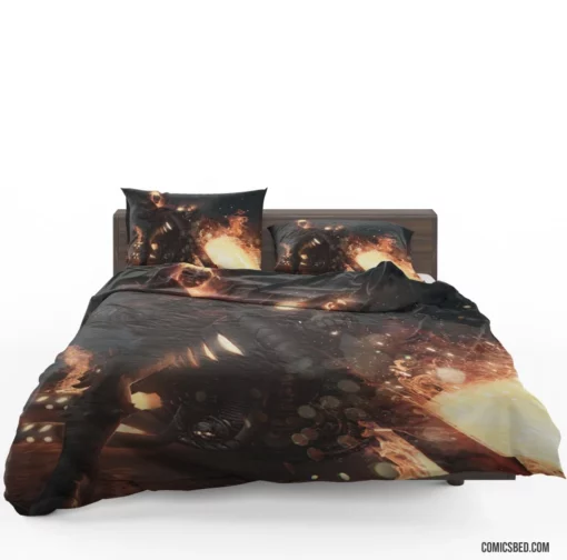 Marvel Flaming Vigilante Ghost Rider Comic Bedding Set