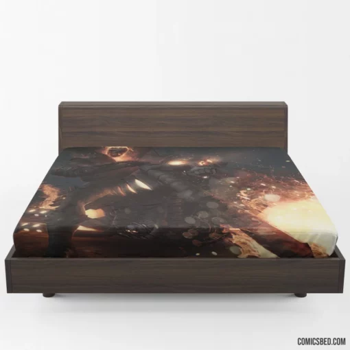 Marvel Flaming Vigilante Ghost Rider Comic Fitted Sheet