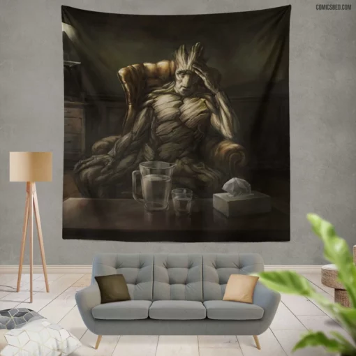 Marvel Guardians of the Galaxy Groot Journey Comic Wall Tapestry