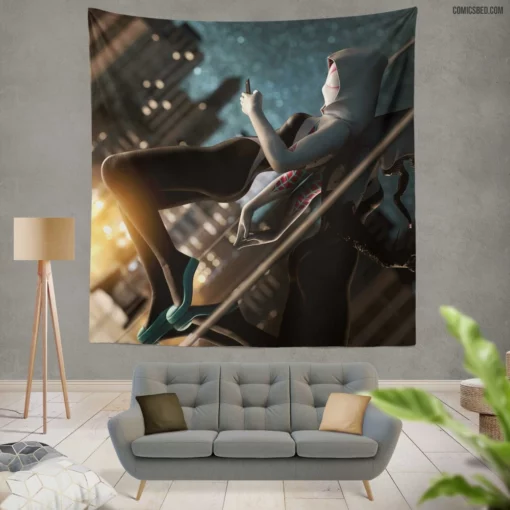 Marvel Gwen Stacy Heroine Chronicles Unveiled Comic Wall Tapestry