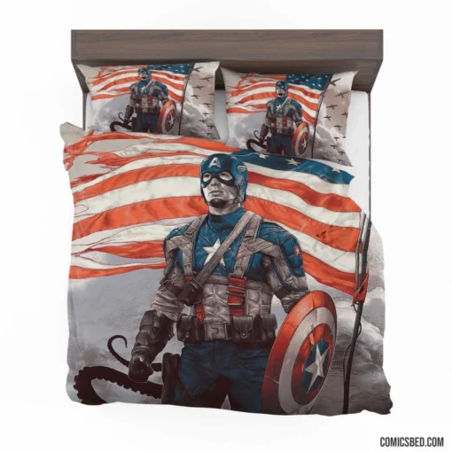 Marvel Hero The Captain Legacy Comic Bedding Set 1