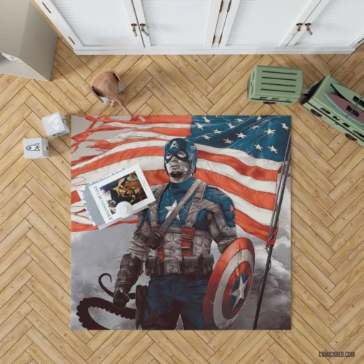 Marvel Hero The Captain Legacy Comic Rug