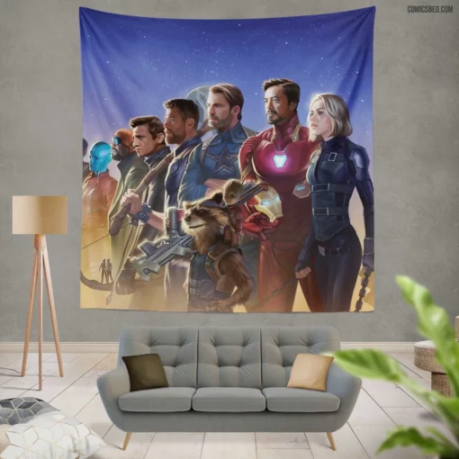 Marvel Heroes Infinity Saga Comic Wall Tapestry