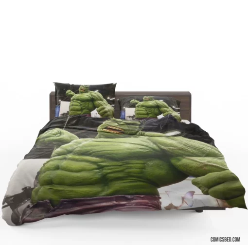 Marvel Hulk Chronicles Green Goliath Unleashed Comic Bedding Set