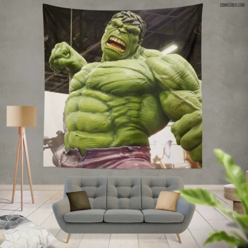 Marvel Hulk Chronicles Green Goliath Unleashed Comic Wall Tapestry