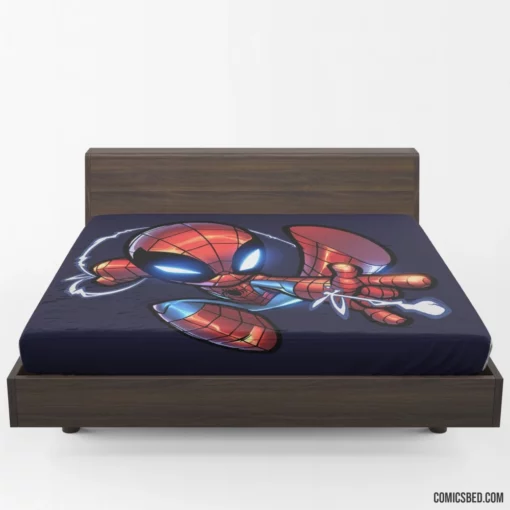 Marvel Iconic Web-Slinger Spider-Man Feats Comic Fitted Sheet