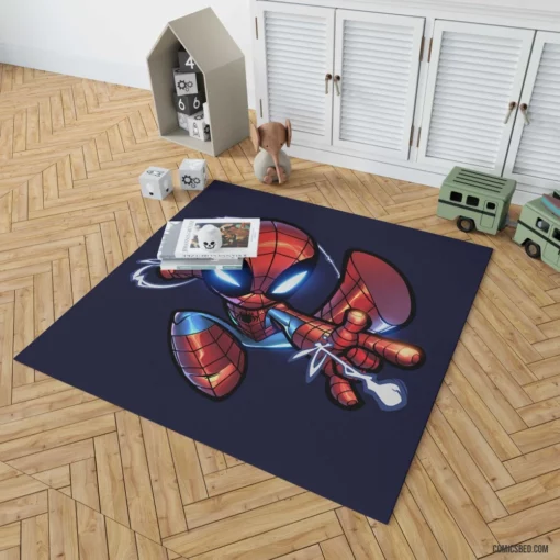 Marvel Iconic Web-Slinger Spider-Man Feats Comic Rug 1