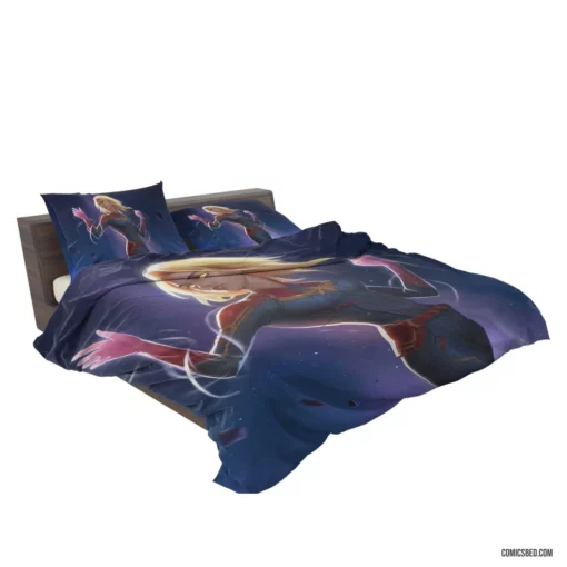 Marvel Legendary Blonde Avenger Captain Marvel Comic Bedding Set 2