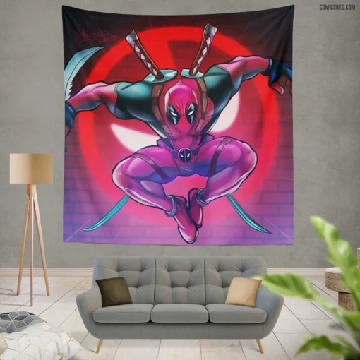 Marvel Merc with a Mouth Deadpool Chronicles Comic Wall Tapestry