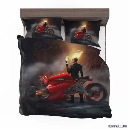 Marvel Motorcycle Avenger Ghost Rider Chronicles Comic Bedding Set 1