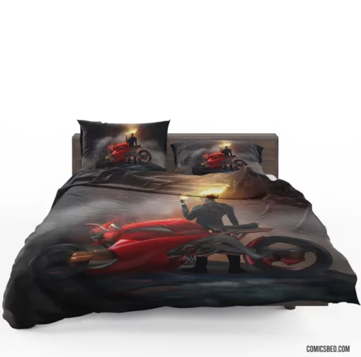 Marvel Motorcycle Avenger Ghost Rider Chronicles Comic Bedding Set