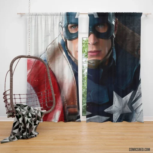 Marvel Patriot The Captain Journey Comic Curtain