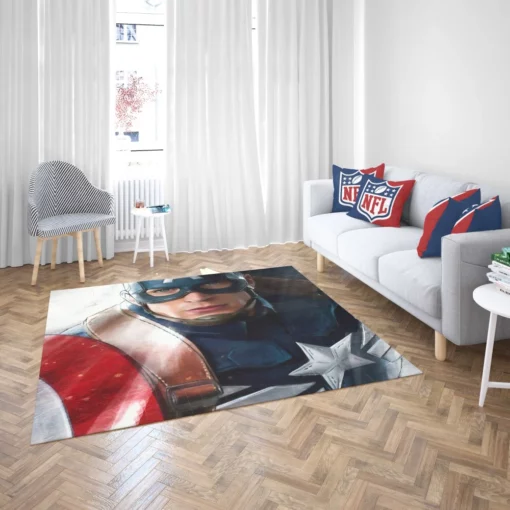 Marvel Patriot The Captain Journey Comic Rug 2