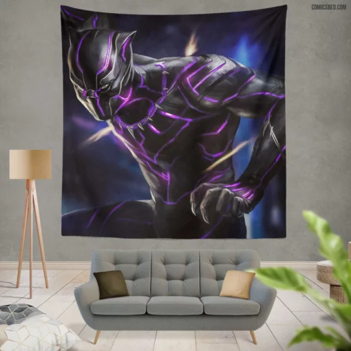 Marvel Protector Black Panther Journey Comic Wall Tapestry