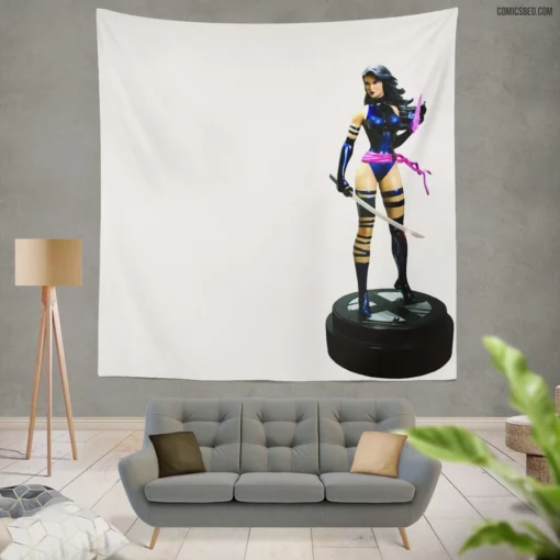 Marvel Psylocke Psychic Heroine Saga Comic Wall Tapestry