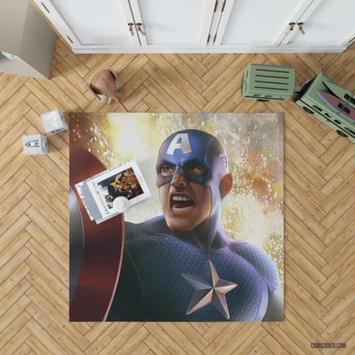 Marvel Shieldbearer The Captain Tale Comic Rug