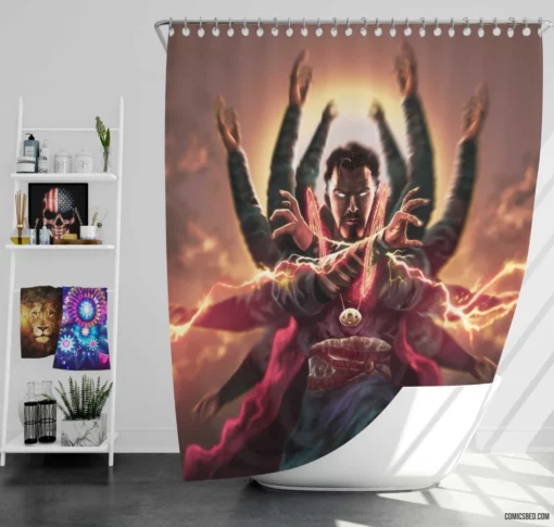 Marvel Sorcerer Supreme Doctor Strange Comic Shower Curtain