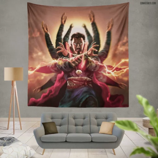 Marvel Sorcerer Supreme Doctor Strange Comic Wall Tapestry