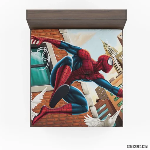 Marvel Spectacular Hero Spider-Man Exploits Comic Fitted Sheet 1