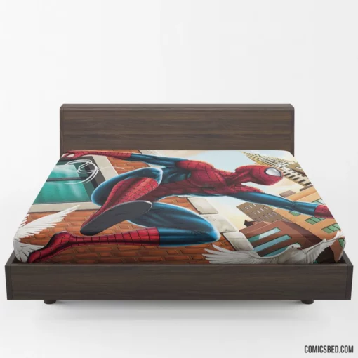 Marvel Spectacular Hero Spider-Man Exploits Comic Fitted Sheet