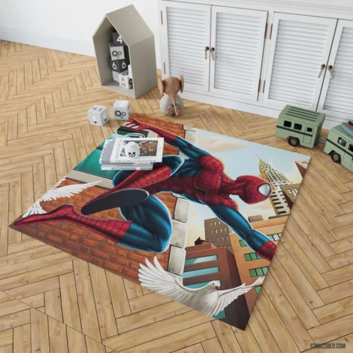 Marvel Spectacular Hero Spider-Man Exploits Comic Rug 1