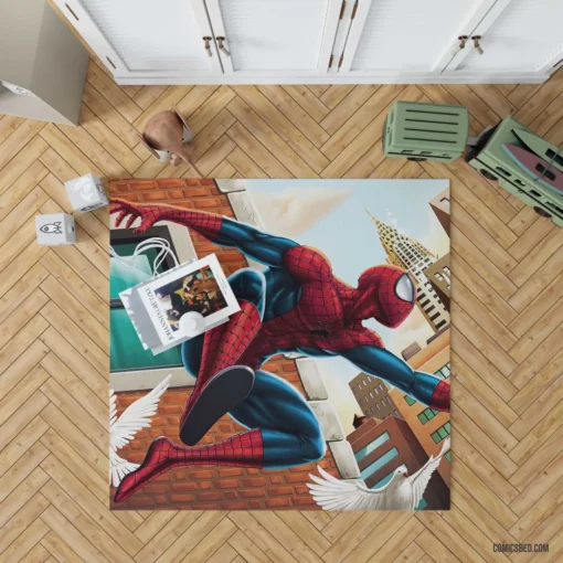 Marvel Spectacular Hero Spider-Man Exploits Comic Rug