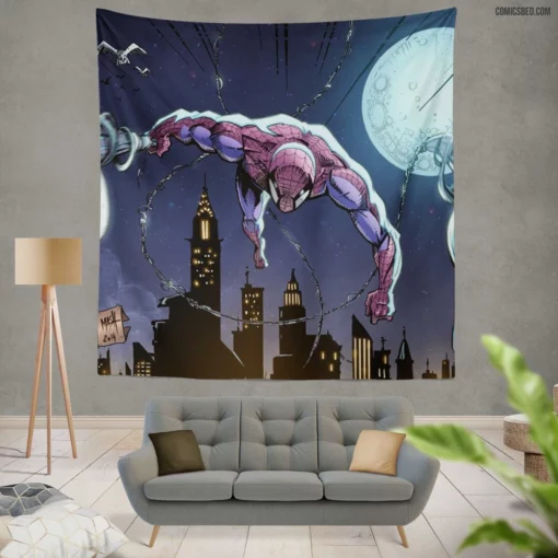 Marvel Spectacular Hero Spidey Feats Comic Wall Tapestry