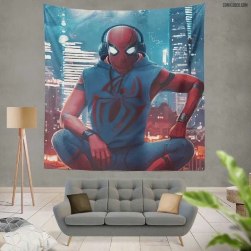 Marvel Spectacular Spider-Man Heroic Exploits Comic Wall Tapestry