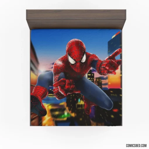 Marvel Spectacular Spider-Man Heroic Feats Comic Fitted Sheet 1