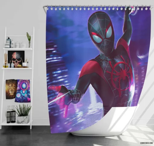 Marvel Spectacular Spider-Man Iconic Hero Comic Shower Curtain