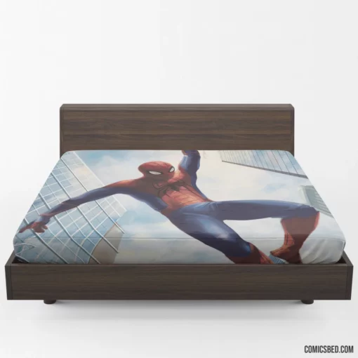 Marvel Spectacular Web-Slinger Spider-Man Exploits Comic Fitted Sheet