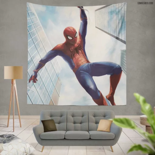 Marvel Spectacular Web-Slinger Spider-Man Exploits Comic Wall Tapestry