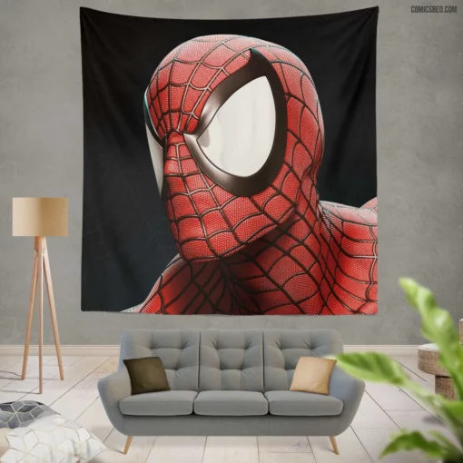 Marvel Spider-Man Unmasking the Hero Comic Wall Tapestry