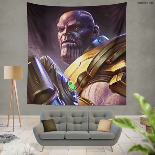 Marvel Thanos Galactic Dominance Comic Wall Tapestry