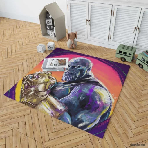 Marvel Thanos Infinity Gauntlet Power Comic Rug 1