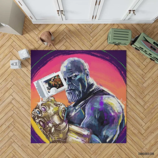 Marvel Thanos Infinity Gauntlet Power Comic Rug